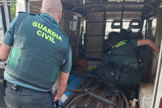 La Guàrdia Civil deté dos homes a Silla per la sostracció de dues tones de carril ferroviari
