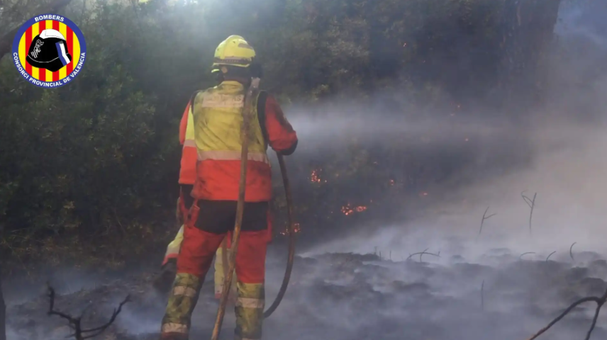 El Cecopi rebaixa a 31,38 les hectàrees cremades en l'incendi de El Saler.