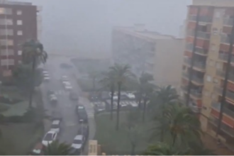 La Safor y La Ribera con mucha lluvias, viento y muchos rayos