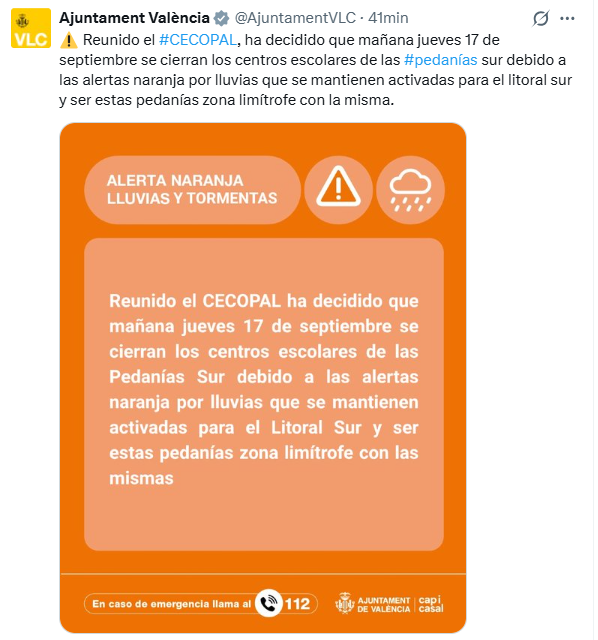 Emergencias Ajuntament de València
