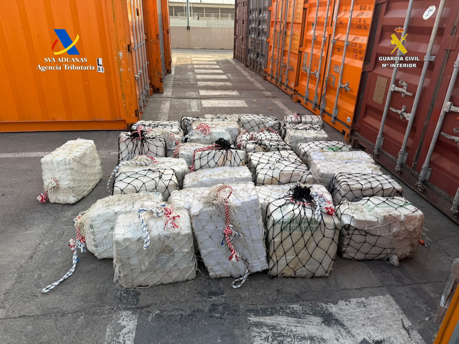 La Guardia Civil intercepta 862 kilos de cocaína en una de las terminales del puerto de València